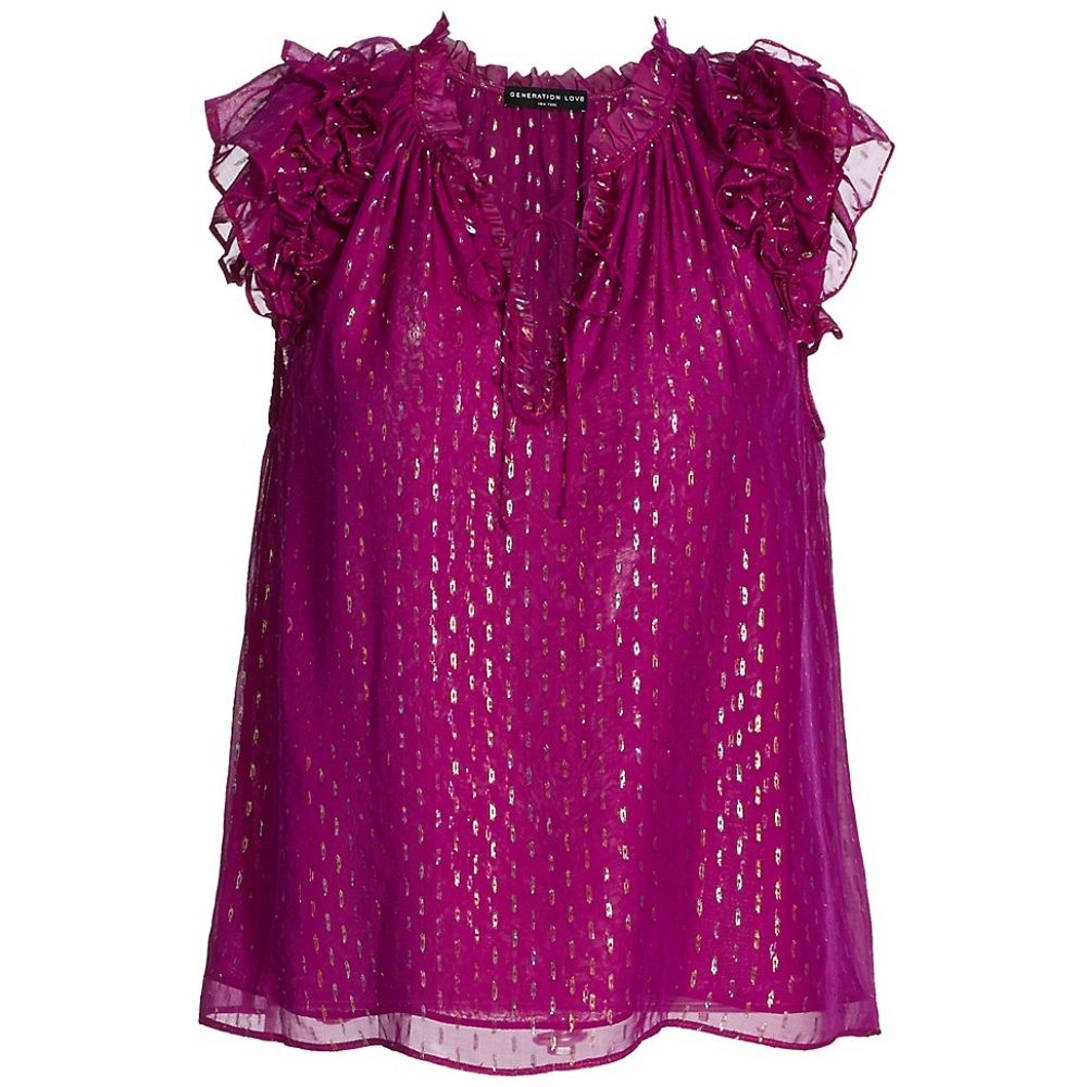 NWT Generation Love Peggy Lurex Blouse